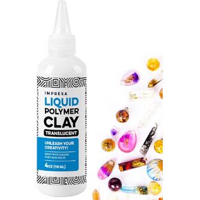 4 أوقيات. طين بوليمر سائل شفاف يُخبز إلى صلب - طين خبز الفرن للمجوهرات والوسائط المختلطة وديكور المنزل والمزيد - مجموعة طين بوليمر شفاف سهلة الاستخدام - طين سائل لطين البوليمر in Kuwait
