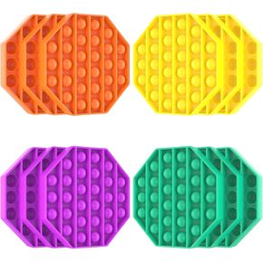 SoulLife 12 Pack Fidget Toys,Push Pop Fidget Sensory Toys Set,Stress Relief Gifts for Kids & Adults,Pop Bulk & Party Favors Toddler Toys for Easter Gifts,Party Supplies,Classroom Prizes