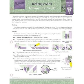 Technique Sheet - for Lemoynes As Triangles Quilt Blocks