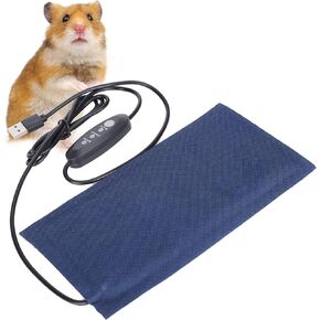 KUIDAMOS Reptile Heating Pad, Mini Reptile Heating Pad Reptile Heat Pad 3 Level Adjustable Temperature USB Heating Pad for Pets Seedling Small Animals Terrarium Heat Mat Heating Pad, 28 x 14.5cm