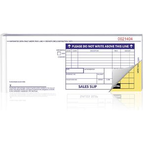 300 Pack Long Credit Card Sales Slips 7.9 * 3.3inch Credit Card Receipt Book Credit Card Imprinter Three-Part Carbonless Sold as 1 Package for Office (100 Pack of 300 Sheet) (300)