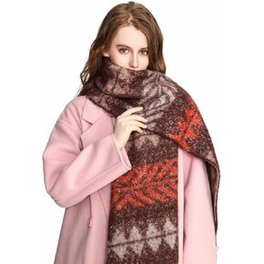Yatemiole Women's Cashmere Polka Dot Warm Scarf Winter Soft Shawl Women