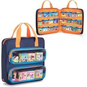 Carrying Case Compatible with Little Tikes Story Dream Machine Books, Hold Up to 8 Characters and 24 Books, Toy Storage Bag for Storybook, Character Collection