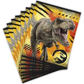 أكياس بلاستيكية متعددة الألوان فريدة من نوعها من Jurassic World 3 (عبوة من 8 قطع) | مثالية لديكور حفلات الأطفال والاحتفالات التي تحمل طابع الديناصورات
