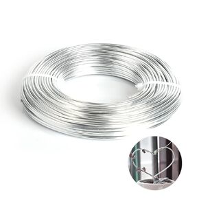 12 Gauge Aluminum Wire 100FT, Anodized Aluminum Wire for Sculpting, Beading Making Bendable Metal Wire for Jewelry Making Crafts Wreath Making Beading Floral(Silver)