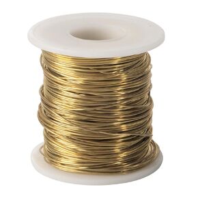 14 Gauage(1.63 mm),1 Pound 85ft Spool Brass Wire for Jewelry Making, Beading,Yellow Brass, Round, Dead Soft