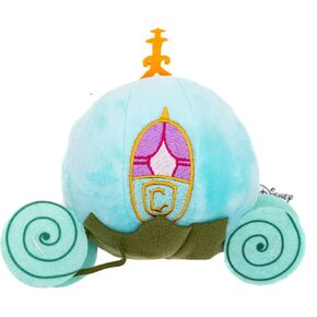 Buckle-Down Disney Squeaky Plush Dog Toy for Large, Medium & Small Dogs, Cinderella Pumpkin Carriage Light Blue, 5" x 7"