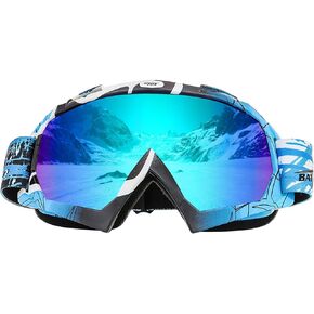 BATFOX Ski Goggles OTG for Men Women Youth, Snowboard Glasses/Ultra-Lightweight/Anti-Slip