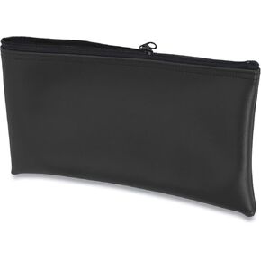 CONTROLTEK Fabric Deposit Bag, Vinyl, 6 X 11 X 1, Black