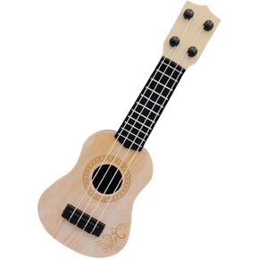 STOBOK Ukelele Toys Guitar Ukulele Plastic Ukulele Guitar Musical Educational Music for Musical Beginner Learning Educational Boys Girls Beige Ukulele Toddler Toddler Toys Instruments
