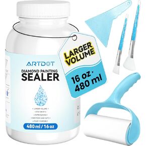 ARTDOT 16 oz Diamond Art Sealer Kits for Adults, Large Capacity Glue as Diamond Painting Accessories and Jigsaw Puzzles Tools