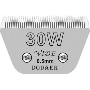 Detachable Pet Dog Grooming Blades-Size 30W Dog Grooming Wide Blade,Cutting length 1/100",Compatible with A***s,Oster A5,Wahl km10 Clippers