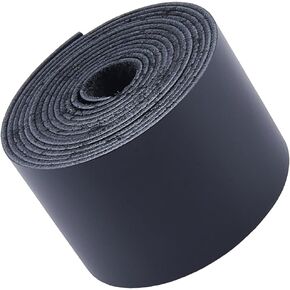 GORGECRAFT 72x1/2 Inch Cowhide Leather Cord 1.8mm Thick Genuine Leather Strings Black Glossy Full Grain Oil Flat AB Grade Cow Leather Strips for Tooling Workshop Shoes Sewing Patchwork DIY Craft