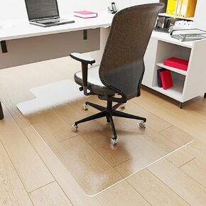 Office Chair Mat for Hardwood Floor, 30"x48" Chair Mat for Carpet Rolling Chair Mat for Carpet Heavy Duty Floor Protector Desk Chair Mat for Low Pile Carpet (Rectangle Floor Mat with Lip)