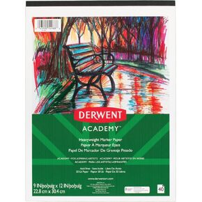 Derwent Academy Marker Paper Pad, 40 Sheets, 9" x 12", Heavyweight (54988)