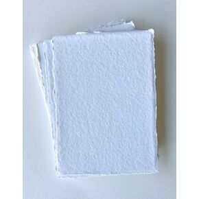 Cotton Paper 300gsm, 5x7 inches, Pack of 25, Off-White, Heavy Weight, Perfect for Wedding Invitations, Save The Dates, Greeting Cards, Paintings, Printing, Mixed Media Paper