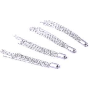 Reidgaller 20pcs Stainless Steel Chain Earring Tassels for Jewelry Making Supplies DIY Pendant Necklace Accessories