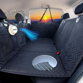 Premium Back Car Seat Extender for Dogs, Dog Car Seat Cover, Honeycomb Hard Bottom Holds 400lbs, Hammock Travel Bed, Waterproof, Anti-Scratch, Safer, Easy to Use, Upgraded 2025 Materials!