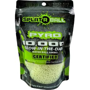 SplatRBall 10K PYRO Water Gel Ball Ammo تتوهج في الظلام