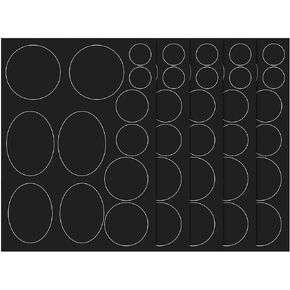 60 PCS Down Jacket Repair Patch, Multiple Size Round Black Self Adhesive Fabric Patches Soft Nylon Patches Waterproof Stick on Repair Patches for Fixing Jackets Coat Clothing Ski Pants