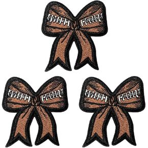 3Pcs Black Bow Knot Patches Bow Patch Sticker Sew/Iron On Patches Fashion Embroidered Patch for Jeans Hats Backpacks Vest Coat DIY Sewing(3PC Bowknot)