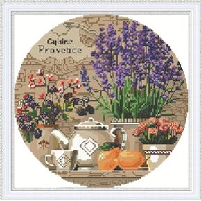 Meecaa Cross Stitch Kits 11 Count Stamped, Sunflower Vase Van Gogh Embroidery Kit with Accessories Pre Printed (48CMx58CM (Sunflower)