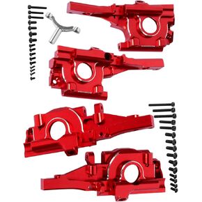 RC Front and Rear Bulkhead Gearbox Upgrades Part for 1/16 E-Revo (VXL),Slash 4WD,Summit,Alloy Aluminum Bulkhead Gearbox Hops Up,Navy Blue