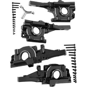 RC Front and Rear Bulkhead Gearbox Upgrades Part for 1/16 E-Revo (VXL),Slash 4WD,Summit,Alloy Aluminum Bulkhead Gearbox Hops Up,Navy Blue