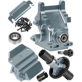 RC Aluminium Gearbox Case Upgrades Part for 1/7 Mojave Felony Limitless 6s,1/8 Kraton Outcast Senton Typhon Notorious 6s,Diff Housing Gearbox Case w/ 43T &10T Gear Set,Navy Blue