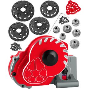 Aluminum Transmission Gearbox w/Gear Upgrades Part for 1/10 Slash 2WD (VXL),Rustler 2WD (VXL),Stampede 2WD (VXL),Bandit 2WD (VXL),Green