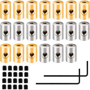 Pin Backs Locking Pin Locking Clasp with Wrench Pin Keepers Locking Tool (9mm x 6mm 20pcs，Silver&Gold)