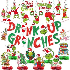 Christmas Banner Whoville Christmas Decorations Christmas Party Decorations for Whoville Decorations Friendsmas Decorations Naughty Christmas Decorations