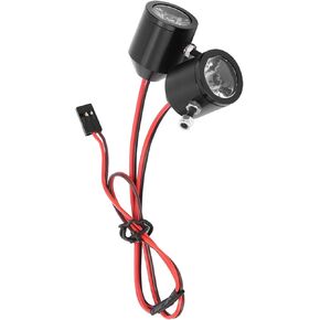مصباح أمامي للسيارة Rc، قطعة بديلة لأضواء كاشفة 3 وات لطراز سيارة Rc طقم المصابيح الأمامية LED فائقة السطوع Rc (أسود)