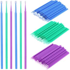 300pcs Sewing Machine Cleaning Brushes, Nook Cranny Silicone Machine Cleaning Tools S/M/L Tiny Pointed Tips Sewing Machine Swabs Sticks 3 Colors for Cleaner Paint Sewing Machine Supplies