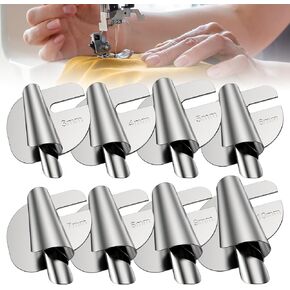 MrCrafts Sewing Rolled Hemmer Foot 8Pcs (3-10MM), Rolled Hem Hammer Foot for Sewing Machine, Rolls Hemming Attachement Rolled Seam Presser Foot, Sewing Accessories & Tools