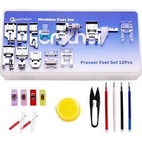 Upgraded Sewing Magnetic Seam Guide for Sewing Machine;Magnetic Sewing Guide with Clip,Sewing Machine Attachments for Singer Brother Babylock Janome New Home Other Sewing Machines