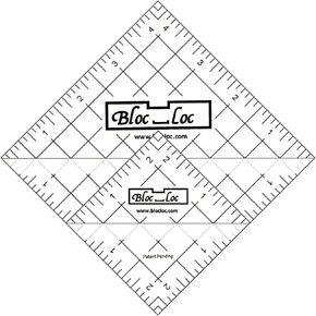 Bloc Loc - Half Square Acrylic Triangle Ruler Set #6, 2.5"and 4.5"