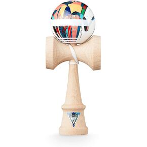 KROM - لعبة Kendama NOIA 4 - أصلية - جودة خشبية عالية - قوية للغاية - للمبتدئين والمحترفين - حزمة هدية: سلسلة إضافية + ملصقات
