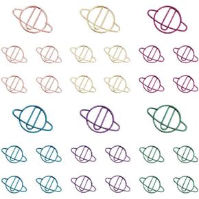 OWLFAVO Bowknot Shape 30pcs Paper Clips with Clear Box, Rose Gold and Yellow Gold, Funny Cute Paperclips Bookmarks Planner Clips for Fun Office Supplies School Gifts Wedding Decoration