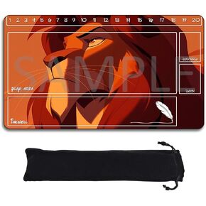 Lorcana Playmats Compatible TCG 24x14 Inches Gaming Mat, Non-Slip Rubber with Zones Play Mat and Free Storage Bag (DIS36)