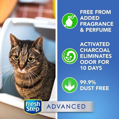 Fresh Step Advanced Simply Unscented Clumping Litter, Fresh Step Unscented Cat Litter Fights Odor on Contact, 37 lbs. (2 x 18.5 lb. Box) in Saudi Arabia