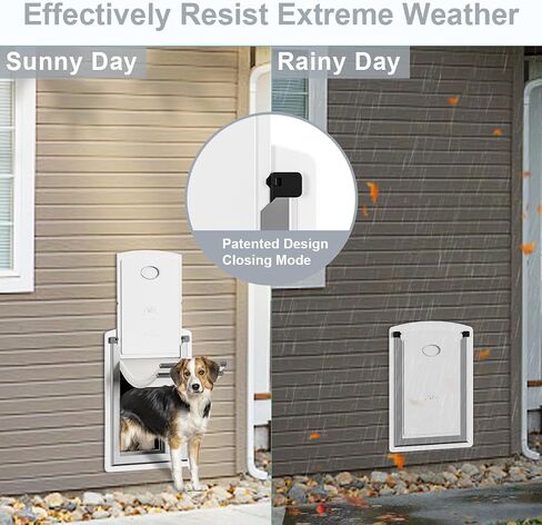 Cat Door for Wall, Energy Efficient Pet Door with Steel Frame, Telescoping Tunnel, Double Magnetic Flaps and Two Sliding Lock Panels, Easy to Install, Milky White, Small in Saudi Arabia
