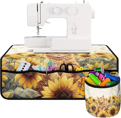 Fantastic Mushroom & Butterfly Sewing Machine Carrying Pad for Table Foldable Anti-Stains Decorative Pad Organizer for Brother, Singer, Bernina and Most Machines in Kuwait