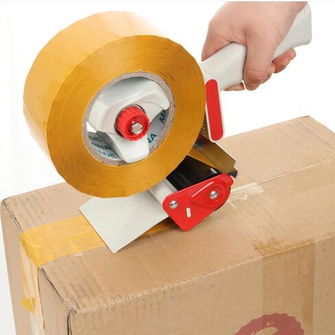 WELSTIK Red Handle Packing Tape Dispenser Gun 3 Inch -Heavy Duty Sealing Cutter for Shipping, Carton and Box Sealing, Easy Operation in Saudi Arabia