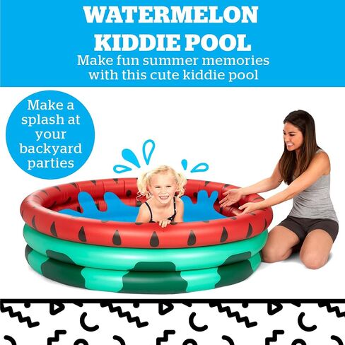 BigMouth Inc Inflatable Kiddie Pool, Blow Up Kid Swimming Pool for Backyard, Small Swim & Splash Pool for Kids - Watermelon, 5 Feet Wide in Saudi Arabia