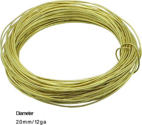14 Gauage(1.63 mm),1 Pound 85ft Spool Brass Wire for Jewelry Making, Beading,Yellow Brass, Round, Dead Soft in Kuwait