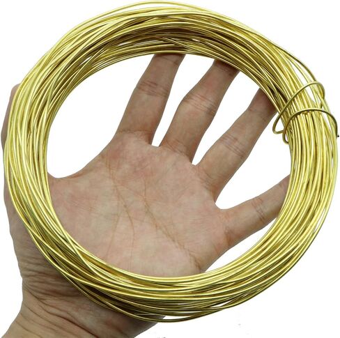 14 Gauage(1.63 mm),1 Pound 85ft Spool Brass Wire for Jewelry Making, Beading,Yellow Brass, Round, Dead Soft in Kuwait