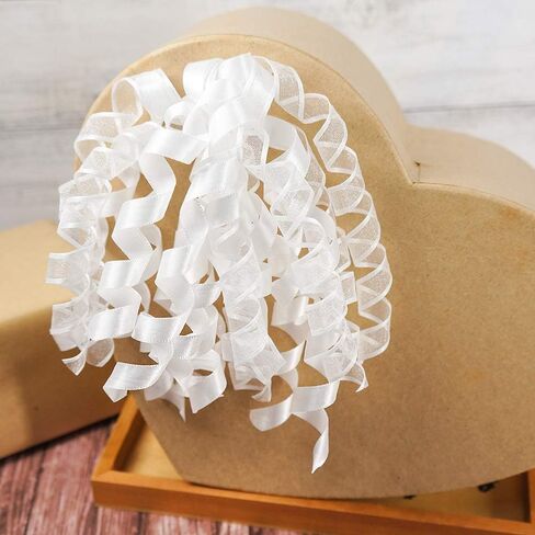 CT CRAFT LLC Silver Metallic Curly Ribbon Bow 6" Long x 6 Counts Gift Wrapping Pre-Tied Self-Adhesive Tab for Birthday Present Box Wine Bottle Baby Shower Party Christmas Hanukah in Kuwait