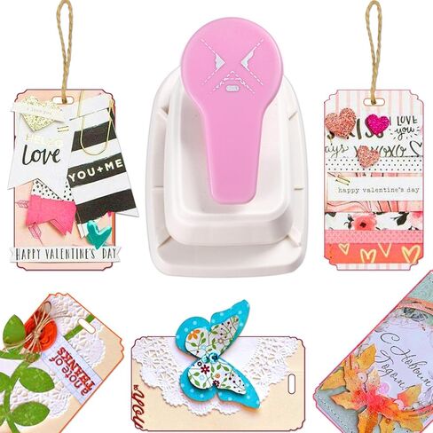 Tag Punch, Tag Punches for Paper Crafts, Small Hole Punch for Tags, 3 Way Tag Puncher, Gift Tag Paper Punches for DIY Projects, Anysize Punch, Craft Tag Punch, Tag Maker Punch in Saudi Arabia