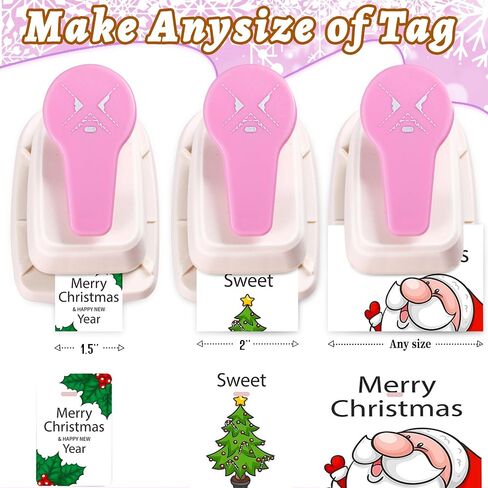 Tag Punch, Tag Punches for Paper Crafts, Small Hole Punch for Tags, 3 Way Tag Puncher, Gift Tag Paper Punches for DIY Projects, Anysize Punch, Craft Tag Punch, Tag Maker Punch in Saudi Arabia
